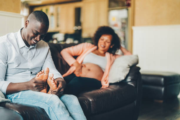 Pregnant woman receiving a safe and relaxing massage during pregnancy